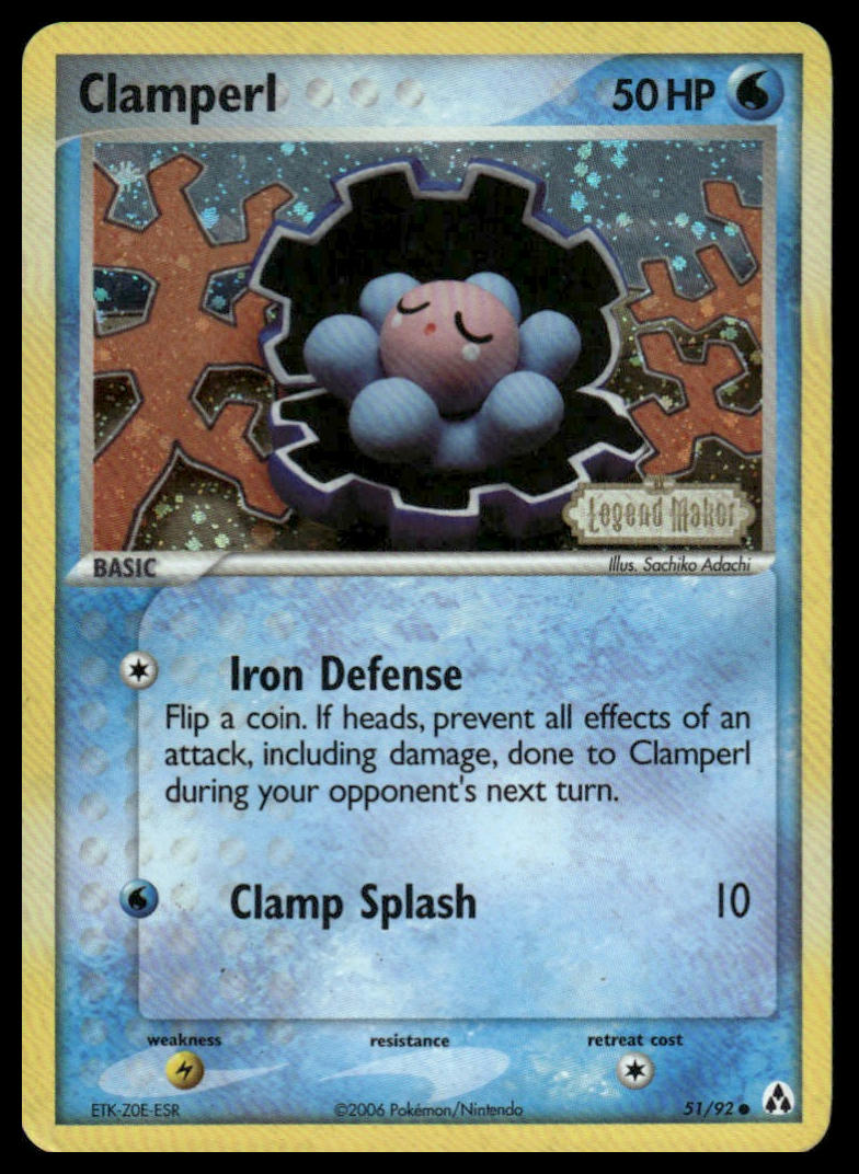Pokemon TCG Clamperl #51/92 Legend Maker