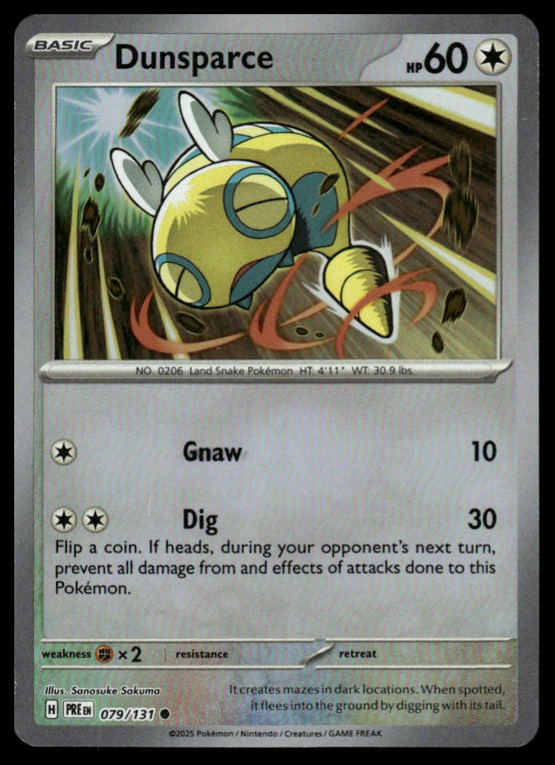 Pokemon TCG Dunsparce (Master Ball Pattern) #079/131 SV: Prismatic Evolutions