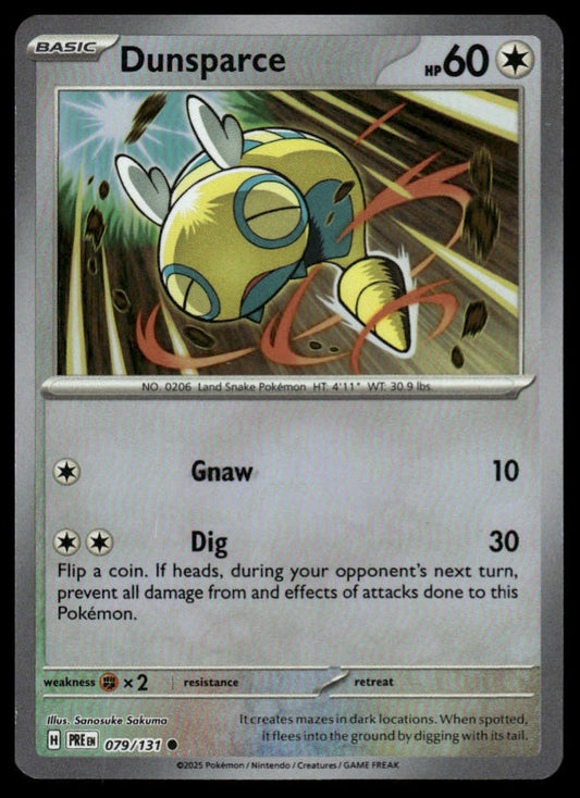 Pokemon TCG Dunsparce (Master Ball Pattern) #079/131 SV: Prismatic Evolutions