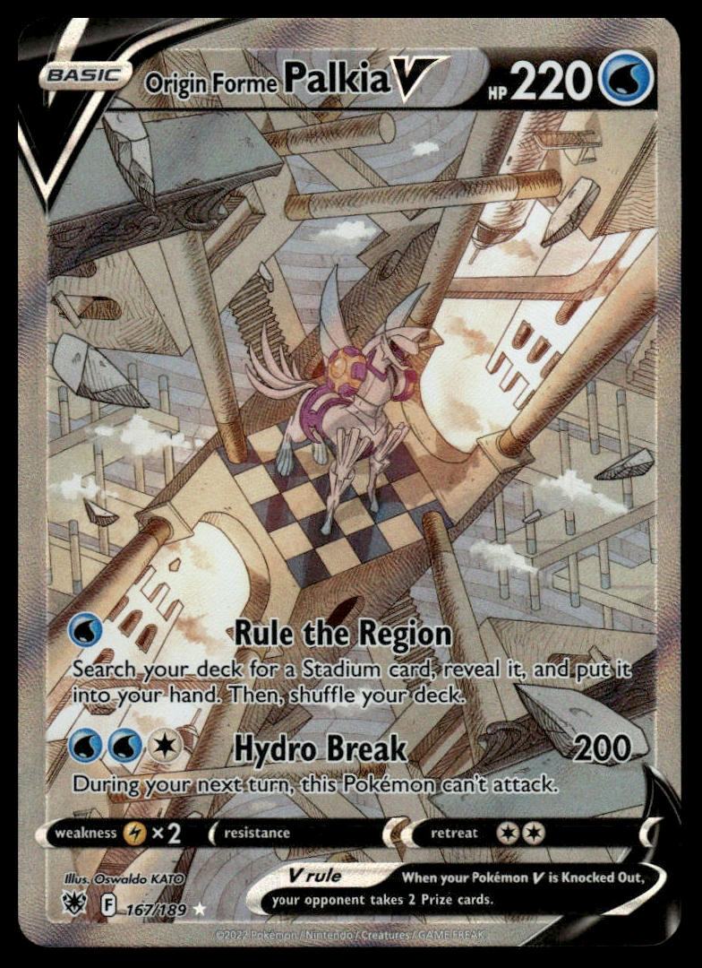 Pokemon TCG Origin Forme Palkia V Alternate Full Art 167/189 Astral Radiance