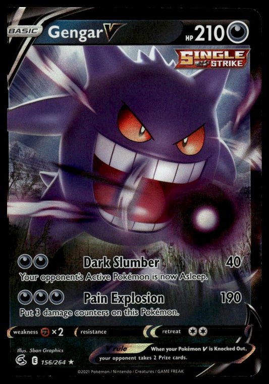 Pokemon TCG Gengar V #156/264 SWSH08: Fusion Strike