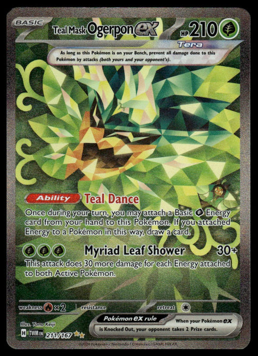 Pokemon TCG Teal Mask Ogerpon ex #211/167 SV06: Twilight Masquerade