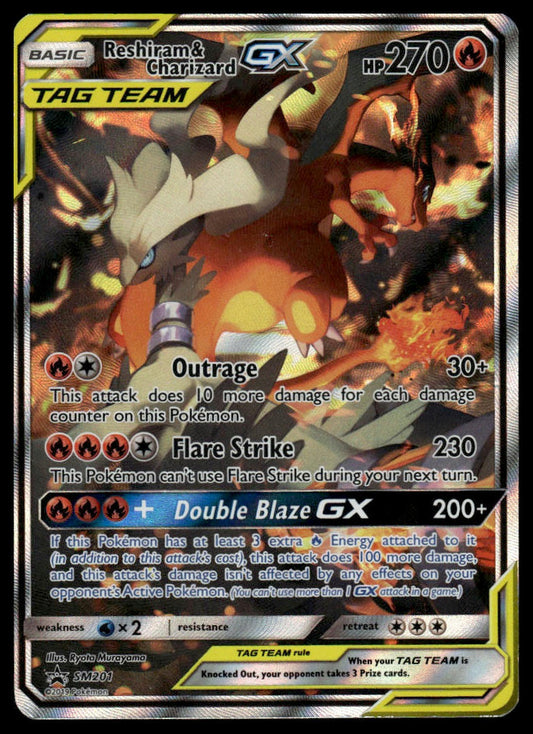 Pokemon TCG Reshiram & Charizard GX #SM201 SM Promos