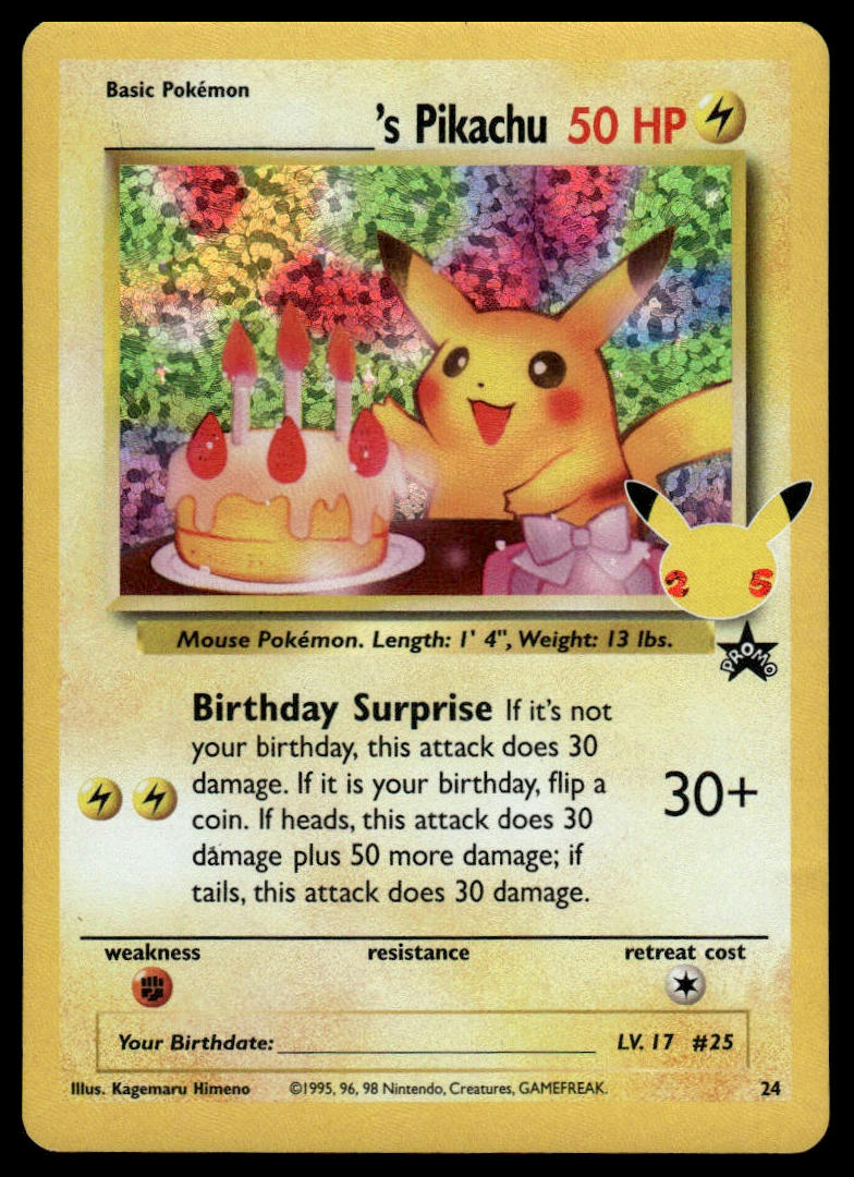Pokemon TCG ______'s Pikachu #24/53 Celebrations: Classic Collection