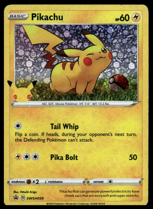 Pokemon TCG Pikachu #SWSH039 Miscellaneous Cards & Products