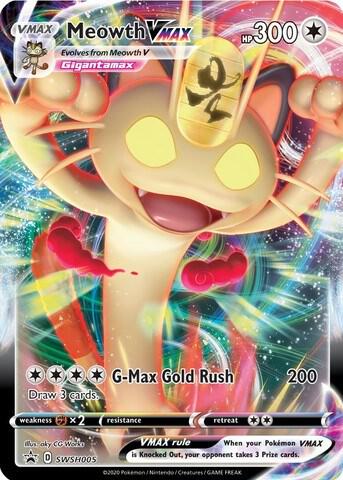 Pokemon Meowth VMAX SWSH005 SWSH Black Star Promos