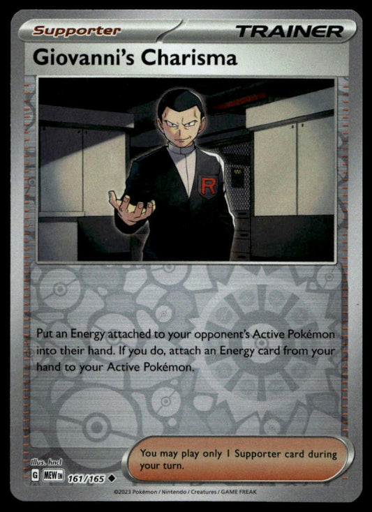 Pokemon TCG Giovanni's Charisma #161/165 SV: Scarlet & Violet 151