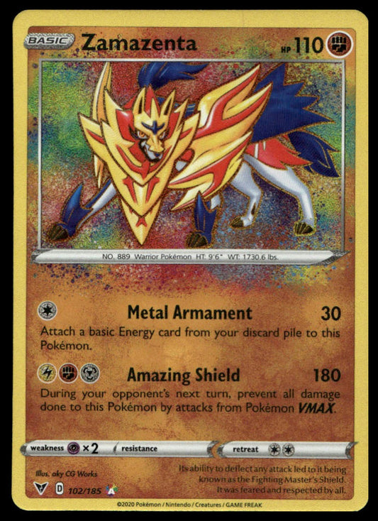 Pokemon TCG Zamazenta #102/185 SWSH04: Vivid Voltage
