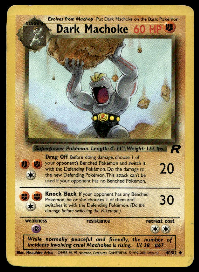 Pokemon TCG Dark Machoke #40/82 Team Rocket