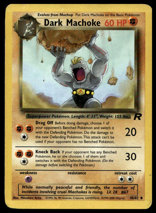 Pokemon TCG Dark Machoke #40/82 Team Rocket