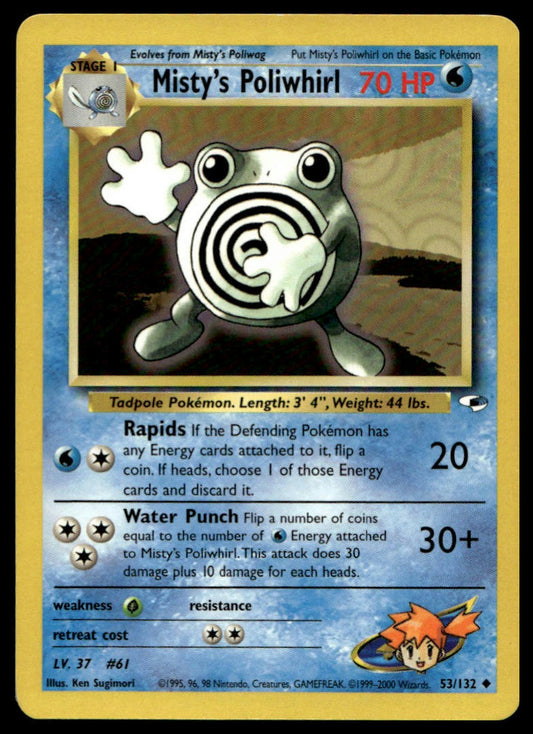 Pokemon TCG Misty's Poliwhirl #053/132 Gym Heroes