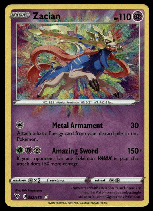 Pokemon TCG Zacian #082/185 SWSH04: Vivid Voltage
