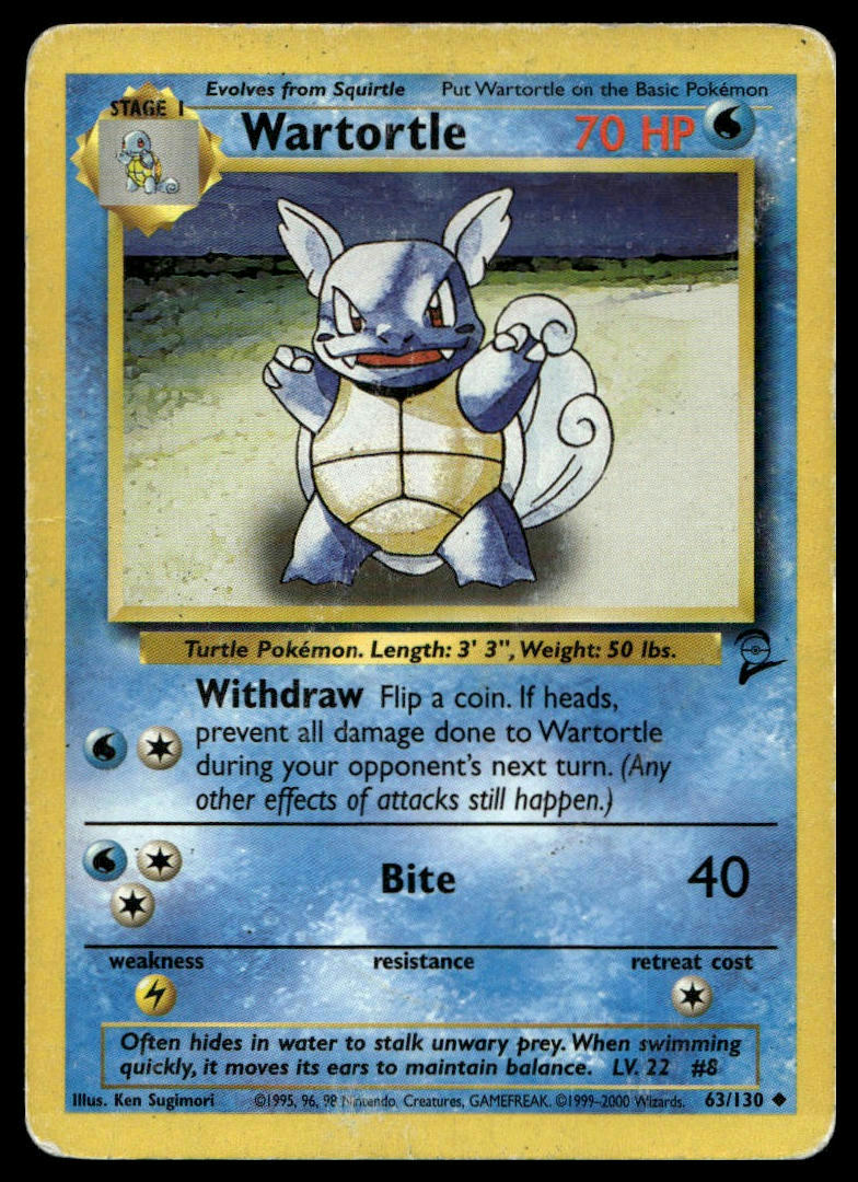 Pokemon TCG Wartortle #042/102 Base Set