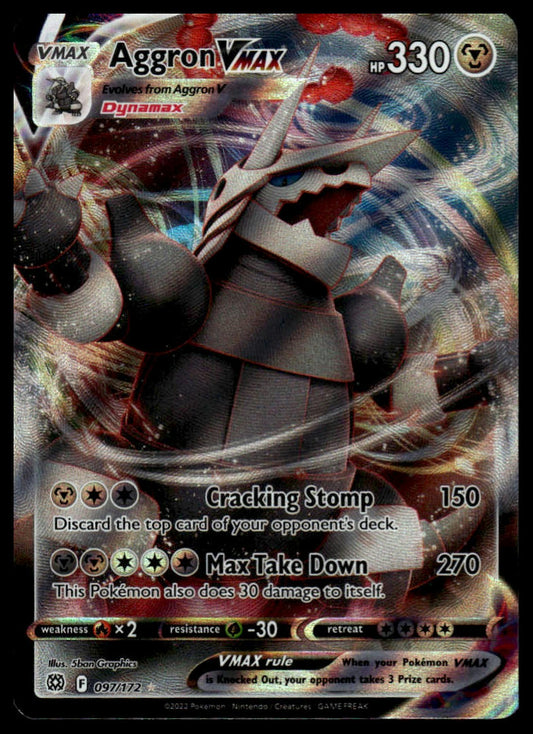 Pokemon TCG Aggron VMAX #097/172 SWSH09: Brilliant Stars