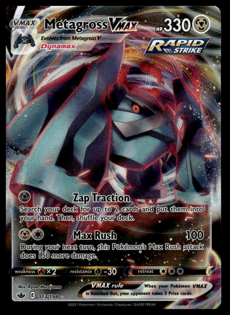 Pokemon TCG Metagross VMAX #113/198 SWSH06: Chilling Reign