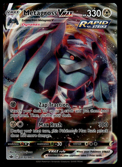 Pokemon TCG Metagross VMAX #113/198 SWSH06: Chilling Reign