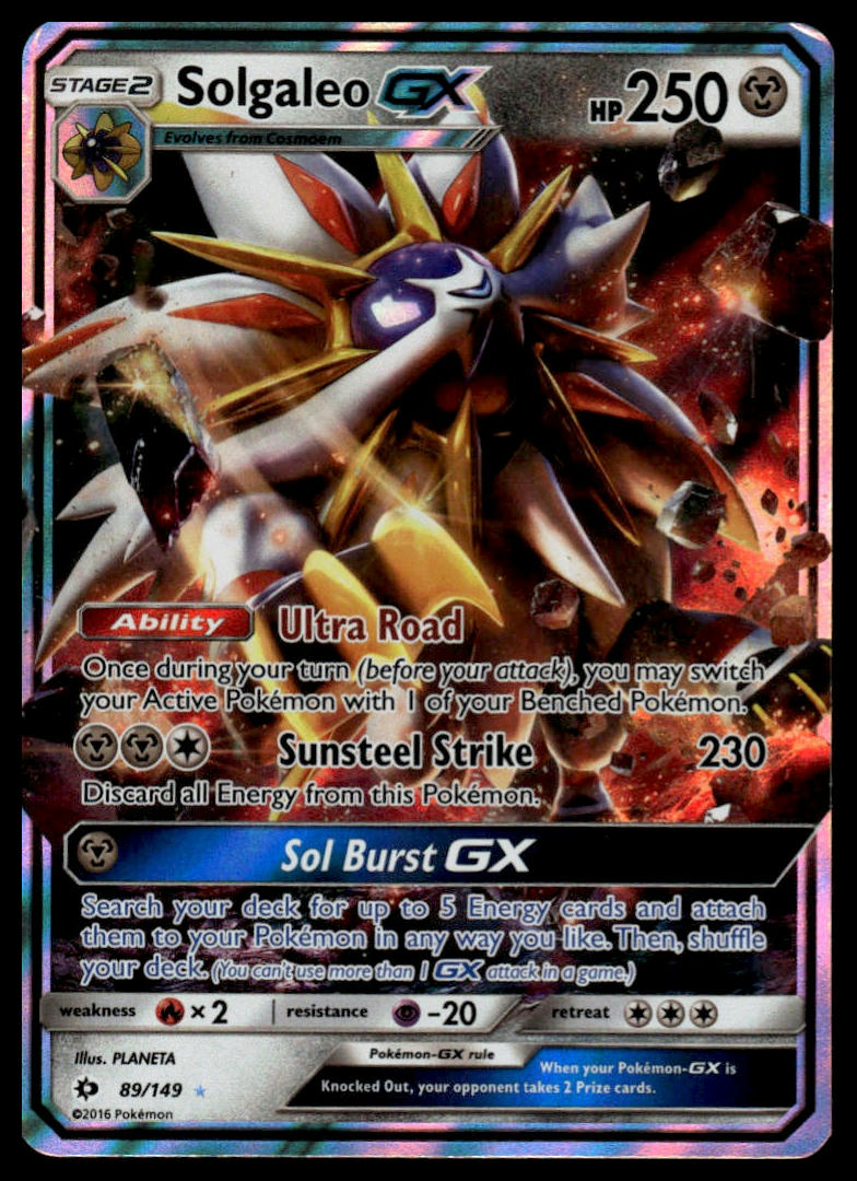 Pokemon TCG Solgaleo GX #89/149 SM Base Set