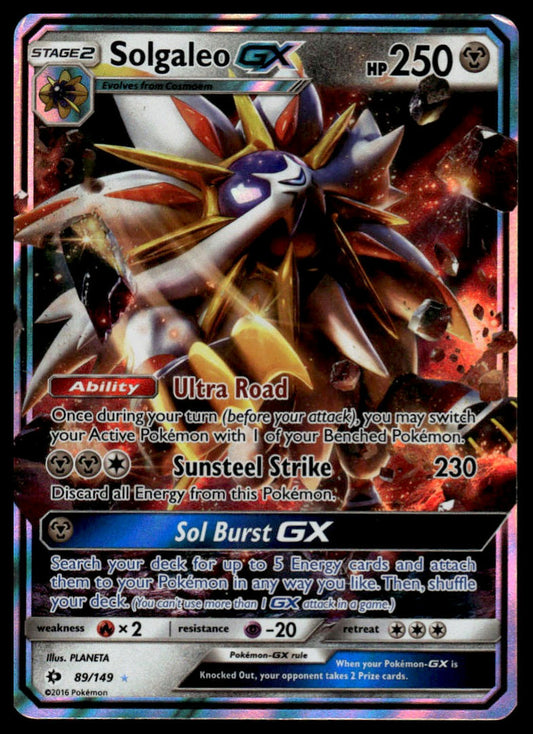 Pokemon TCG Solgaleo GX #89/149 SM Base Set