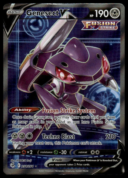 Pokemon TCG Genesect V (Full Art) #254/264 SWSH08: Fusion Strike