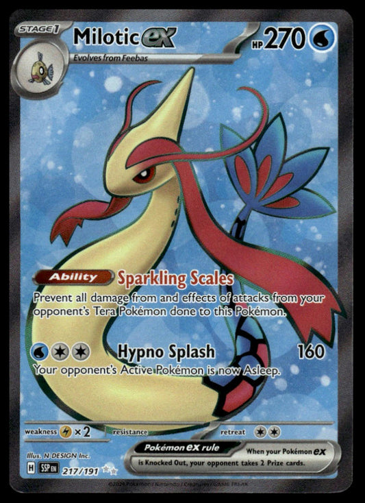Pokemon TCG Milotic ex #217/191 SV08: Surging Sparks