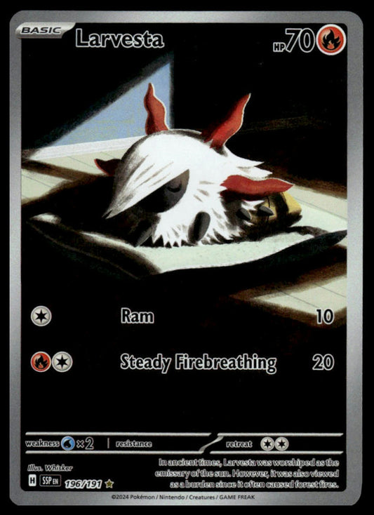Pokemon TCG Larvesta #196/191 SV08: Surging Sparks