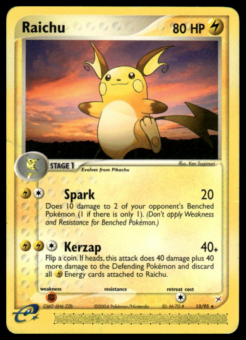 Pokemon TCG Raichu #13/95 Team Magma vs Team Aqua