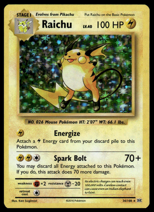 Pokemon TCG Raichu #36/108 XY - Evolutions