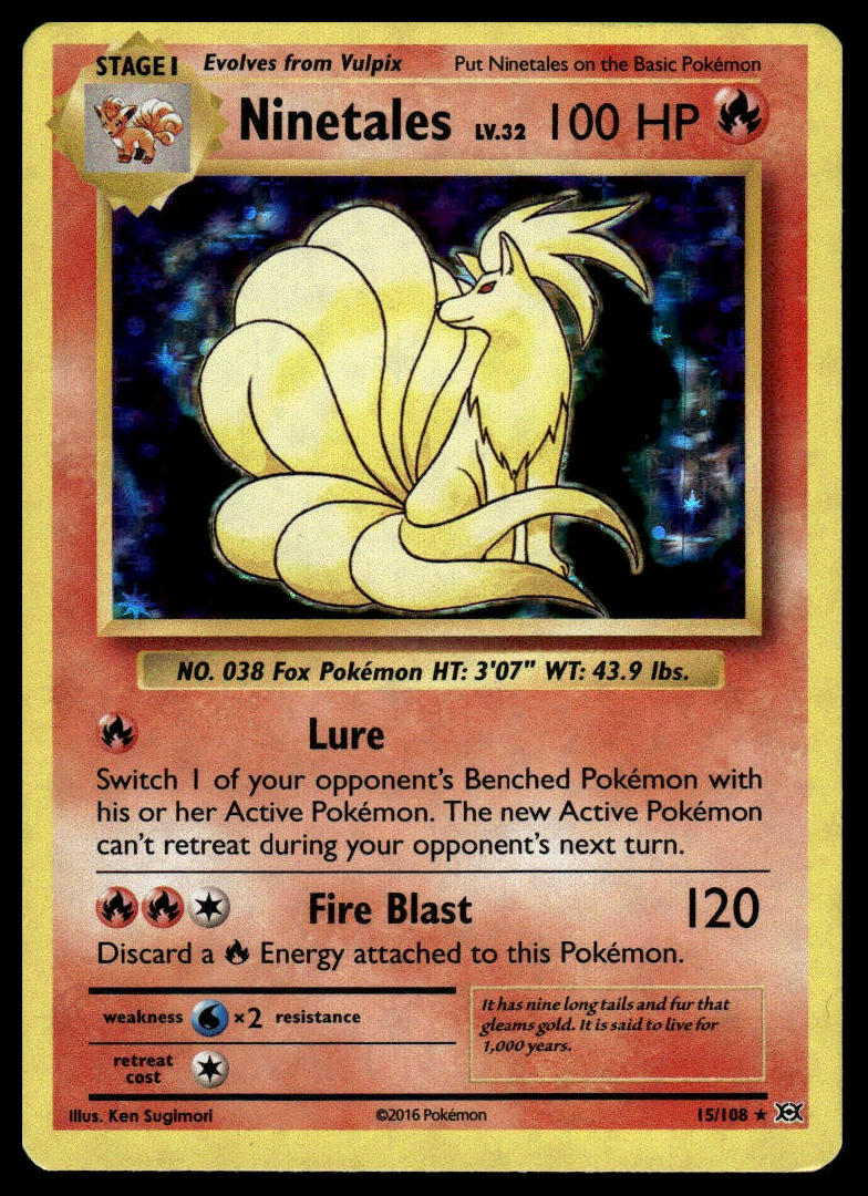 Pokemon TCG Ninetales #15/108 XY - Evolutions
