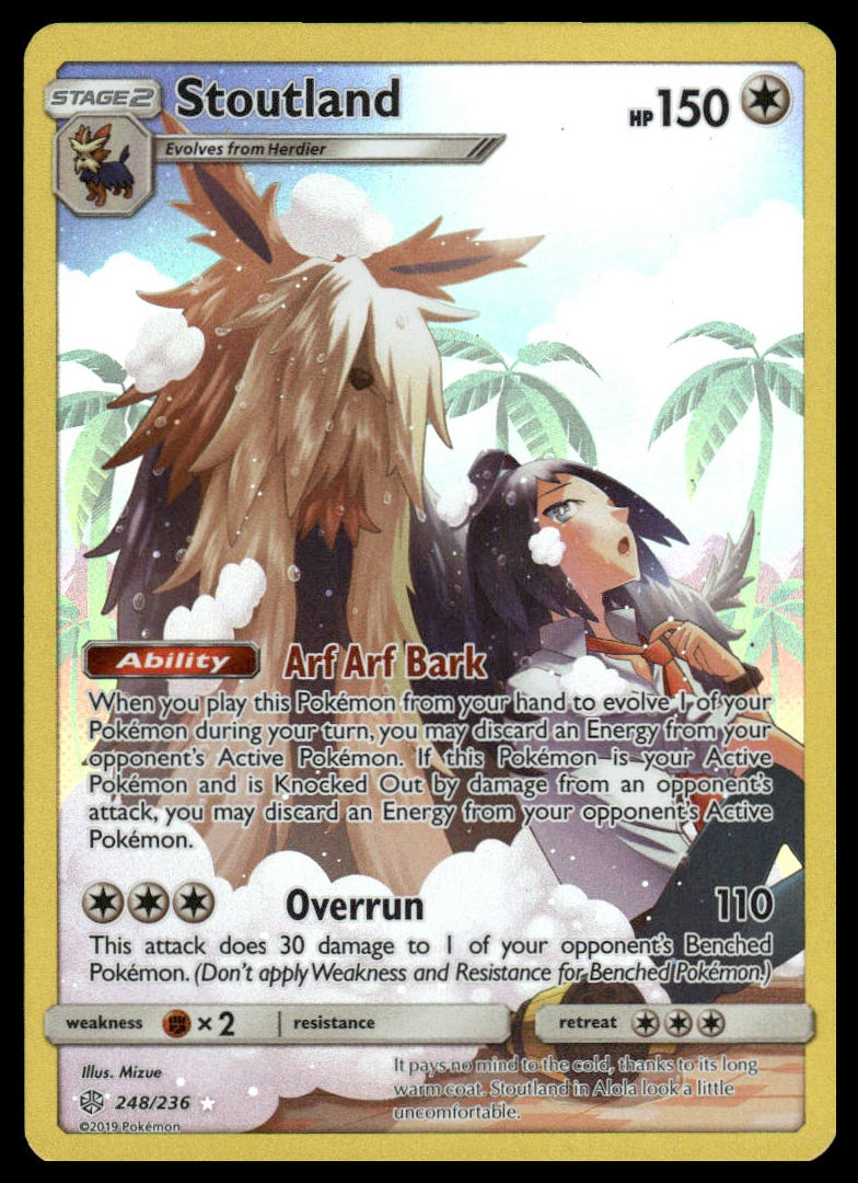 Pokemon TCG Stoutland (Secret) #248/236 SM - Cosmic Eclipse