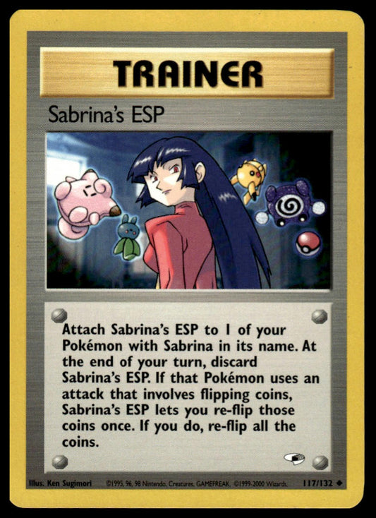 Pokemon TCG Sabrina's ESP #117/132 Gym Heroes