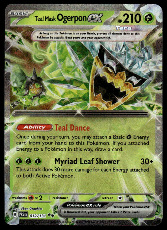 Pokemon TCG Teal Mask Ogerpon ex #012/131 SV: Prismatic Evolutions