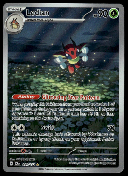 Pokemon TCG Ledian #144/142 SV07: Stellar Crown