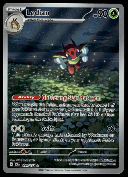 Pokemon TCG Ledian #144/142 SV07: Stellar Crown