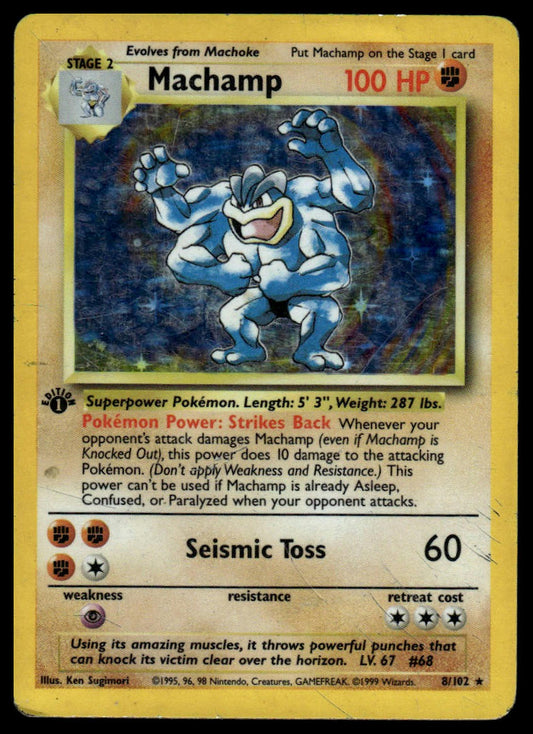 Pokemon TCG Machamp First Edition #008/102 Deck Exclusives
