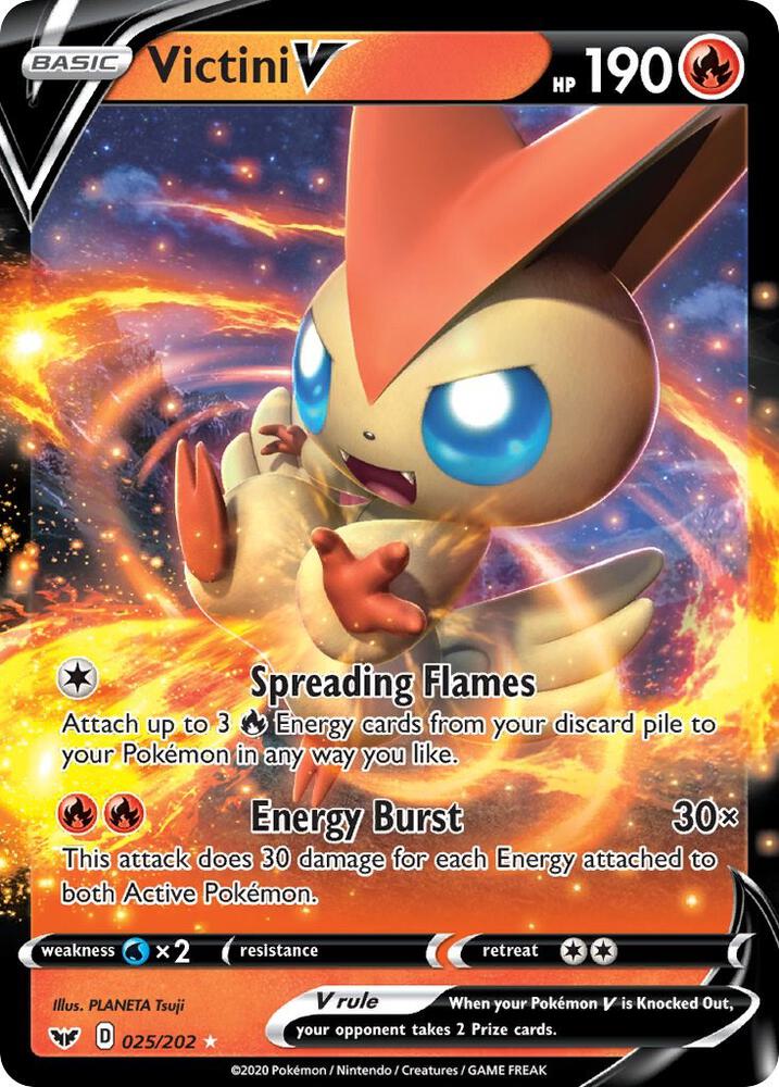 Pokemon Victini V 25/202 Sword & Shield