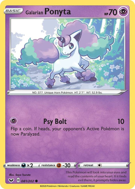 Pokemon Galarian Ponyta 81/202 Sword & Shield