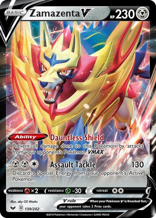 Pokemon Zamazenta V 139/202 Sword & Shield