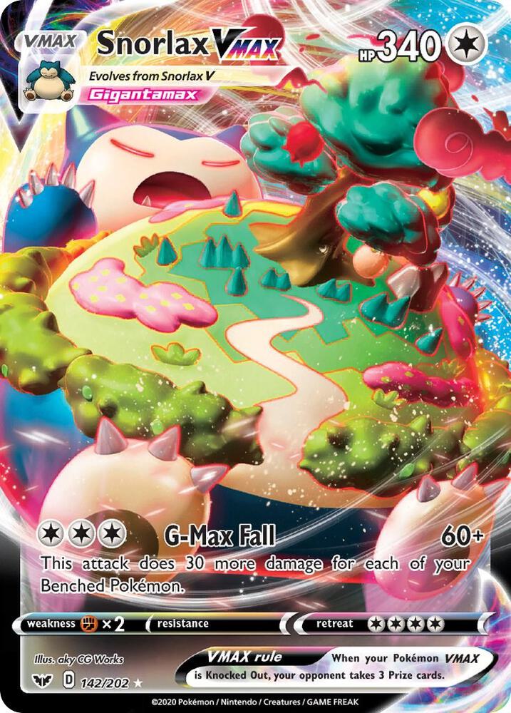 Pokemon Snorlax VMAX 142/202 Sword & Shield