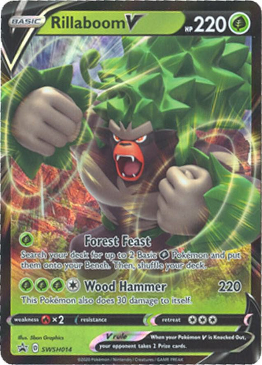 Pokemon Rillaboom V SWSH014 SWSH Black Star Promos