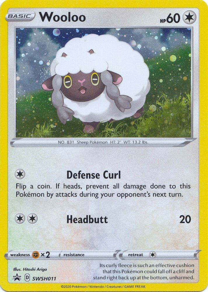 Pokemon Wooloo SWSH011 SWSH Black Star Promos