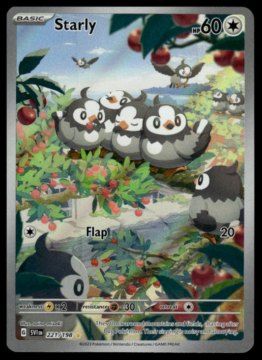 Pokemon TCG Starly #221/198 SV01: Scarlet & Violet Base Set