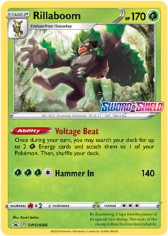 Pokemon Rillaboom SWSH006 SWSH Black Star Promos