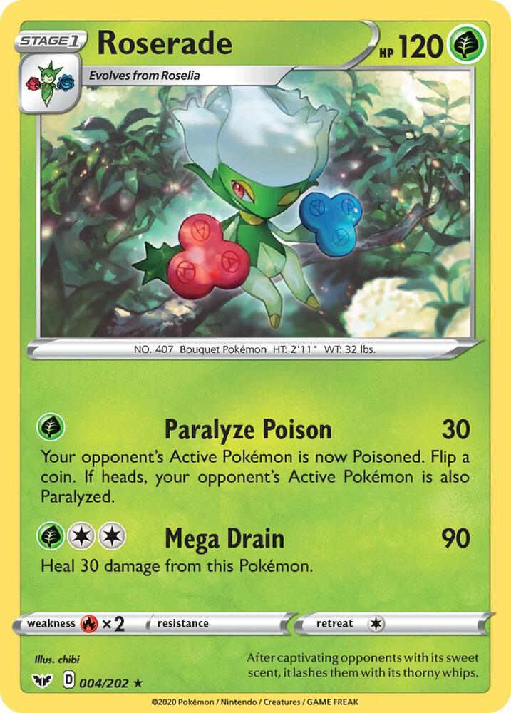 Pokemon Roserade 4/202 Sword & Shield