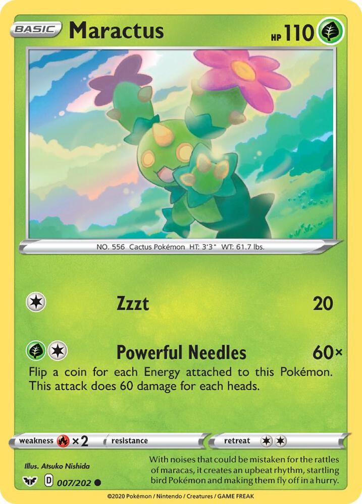 Pokemon Maractus 7/202 Sword & Shield