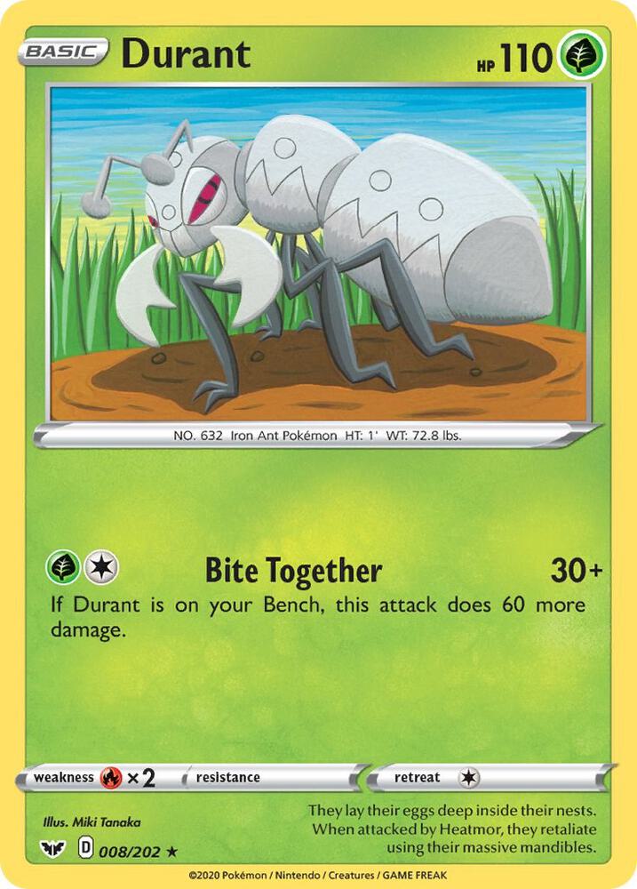 Pokemon Durant 8/202 Sword & Shield