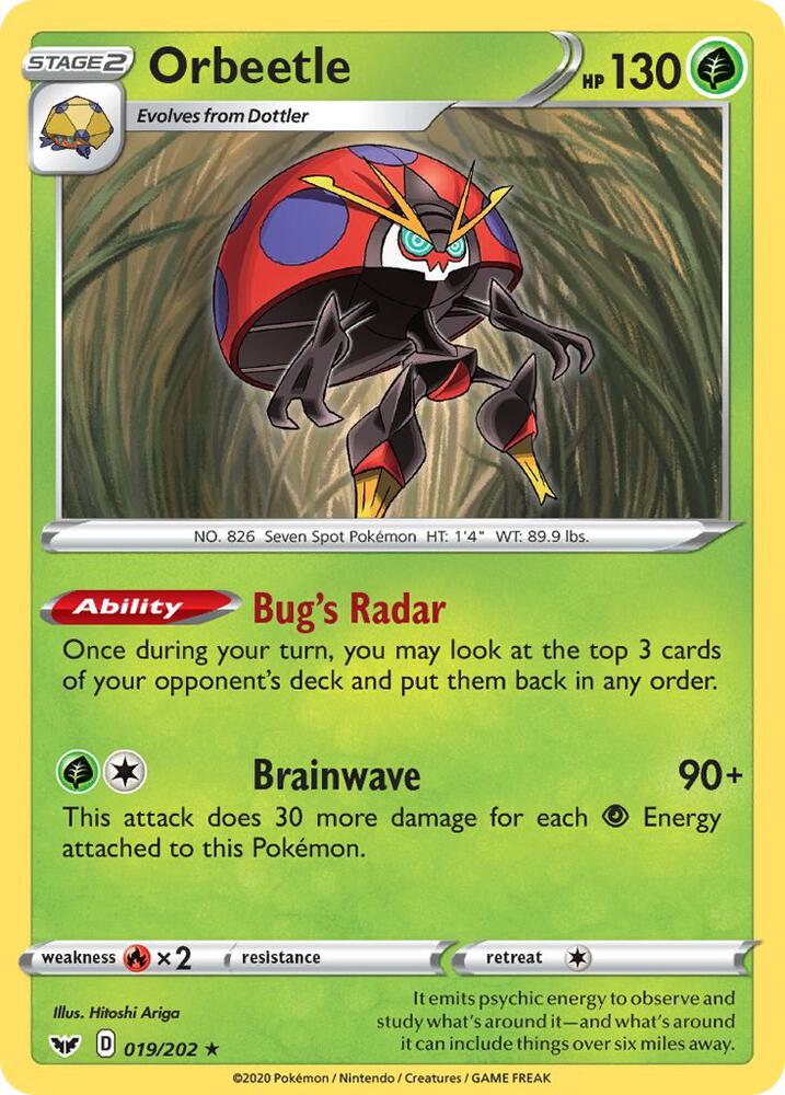 Pokemon Orbeetle 19/202 Sword & Shield