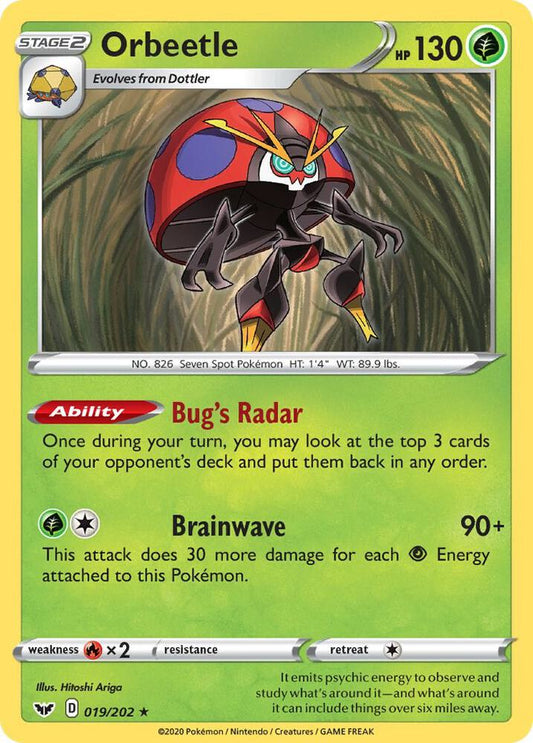 Pokemon Orbeetle 19/202 Sword & Shield