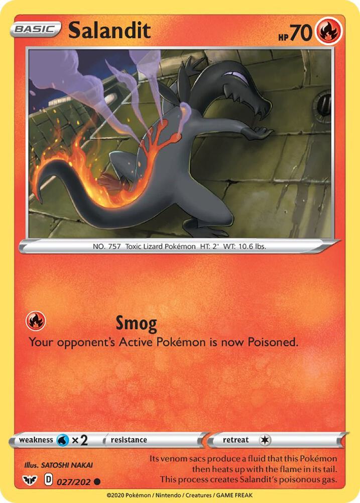Pokemon Salandit 27/202 Sword & Shield