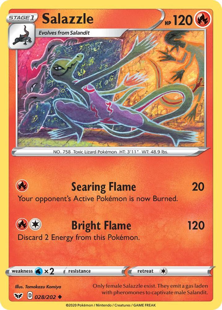 Pokemon Salazzle 28/202 Sword & Shield