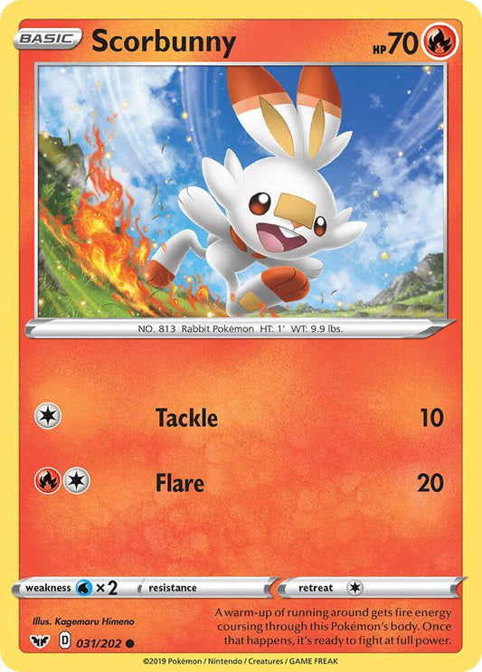 Pokemon Scorbunny 31/202 Sword & Shield